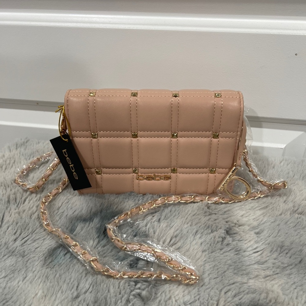 Bebe blush color cross body purse